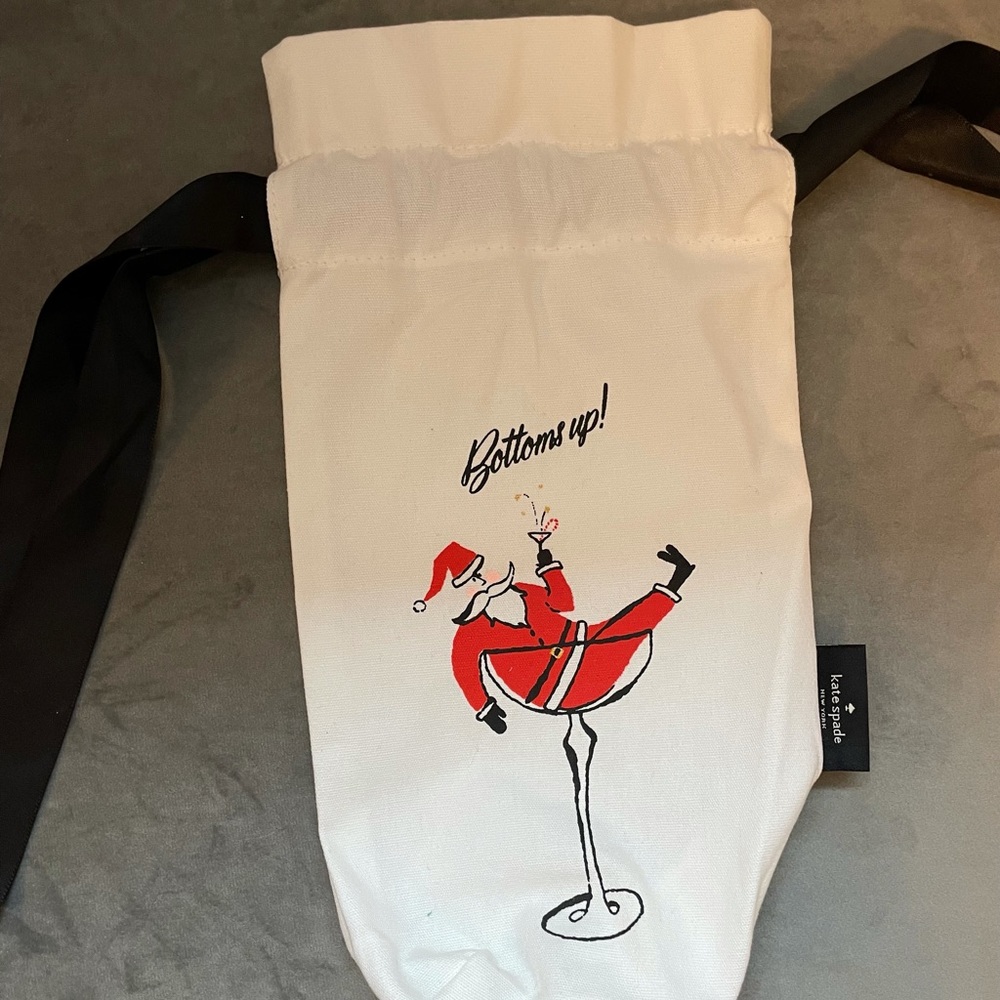 Kate Spade New York Jolly Santa Holiday Wine Tote